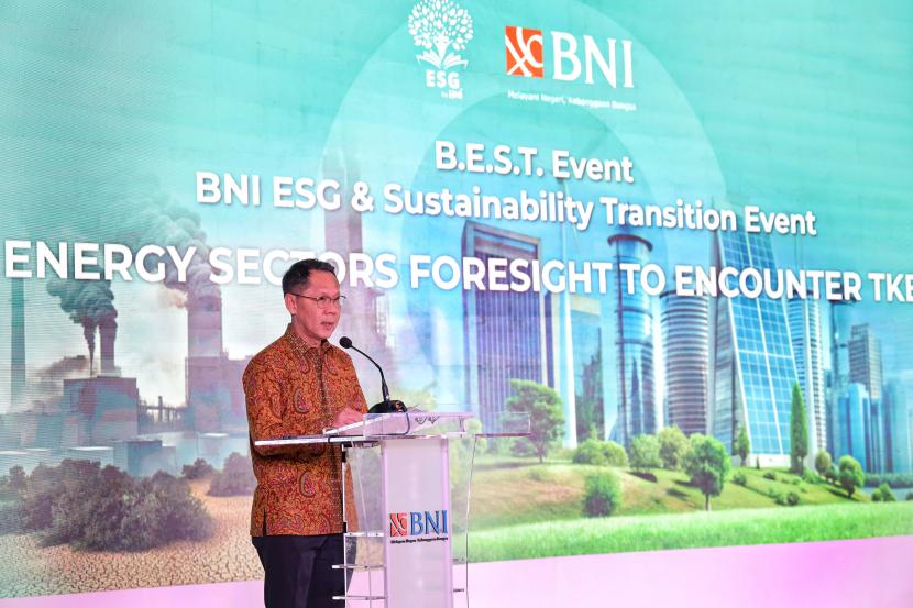 Direktur Risk Management BNI David Pirzada menegaskan komitmen BNI dalam penerapan Environmental, Social, and Governance (ESG) terutama pada pelaksanaan transisi hijau.