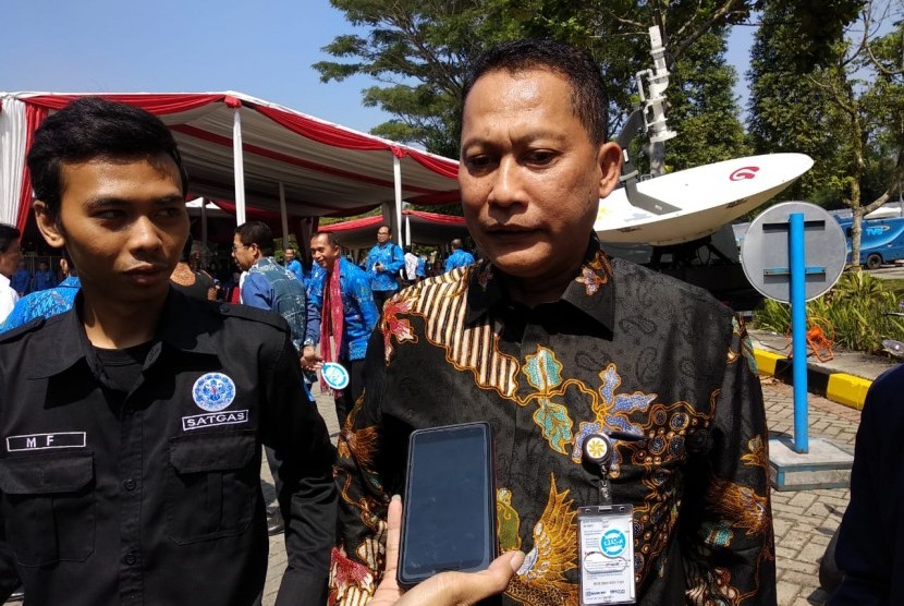 Direktur Utama Bulog Budi Waseso di acara Hari Anti Narkoba Internasional (HANI) 2018 di Balai Besar Rehabilitasi Badan Narkotika Nasional (BNN), Cigombong, Kabupaten Bogor, Kamis (12/7).