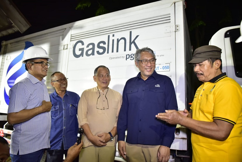 Direktur Utama PGN Gigih Prakoso melakukan serangkaian inspeksi terhadap kesiapan posko injeksi CNG di lima lokasi di wilayah Jakarta Timur