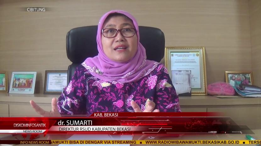 Direktur Utama RSUD Kabupaten Bekasi dr Sumarti.