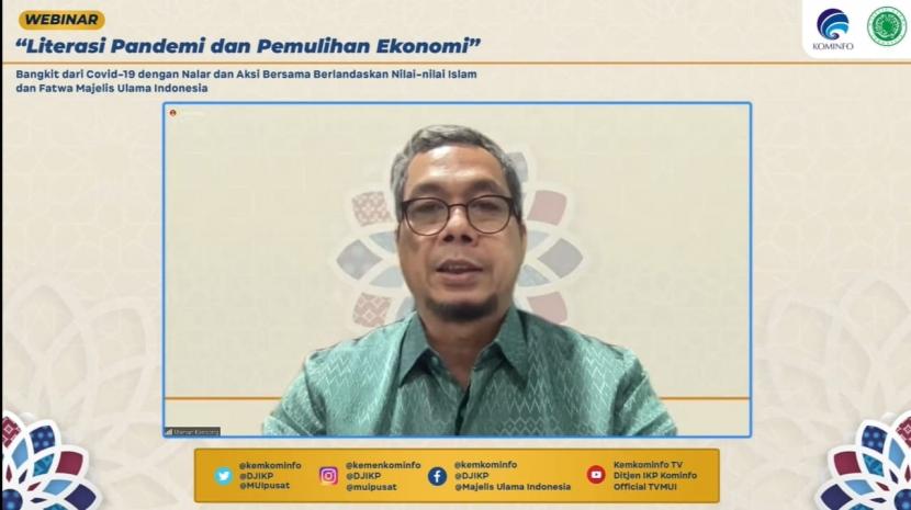 Dirjen IKP Kominfo, Usman Kansong dalam Webinar Literasi Pandemi dan Pemulihan Ekonomi, Selasa (5/10).