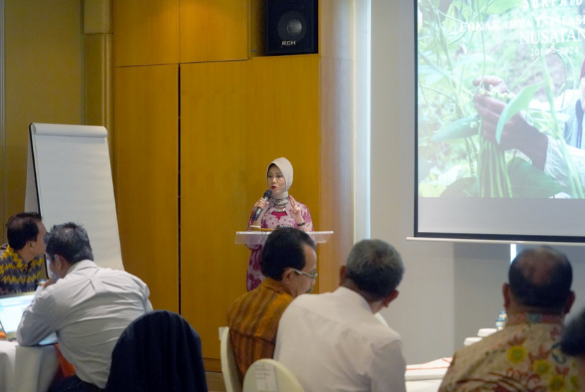 Dirjen Pengembangan Daerah Tertentu Kementerian Desa Pembangunan Daerah Tertinggal dan Transmigrasi (Dirjen PDTu Kemendes PDTT) Aisyah Gamawati menghadiri peluncuran program Nusatani di Denpasar Bali pada Rabu (16/10).