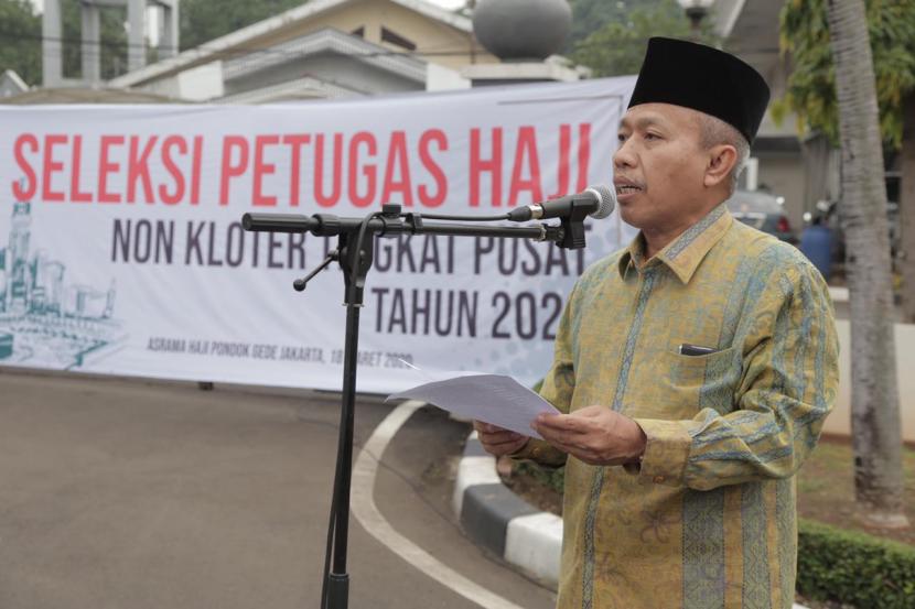 Anggaran Manasik Tatap Muka Dialihkan untuk Manasik Daring. Dirjen Penyelenggaraan Haji dan Umrah Kementerian Agama Nizar Ali di Jakarta.