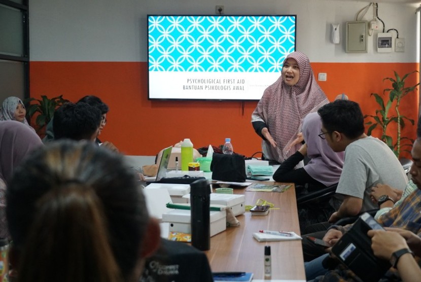 Disaster Management Center (DMC) Dompet Dhuafa menggelar Workshop Peliputan Kebencanaan di gedung DMC, Sabtu (26/10).