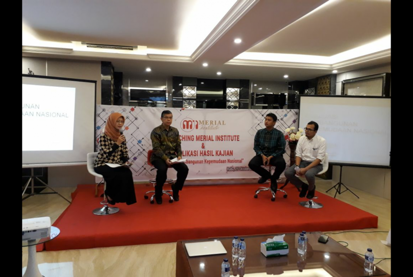 Diskusi dan Peluncuran Merial Institute di Gedung FS Tebet, Jakarta, Rabu (25/10).