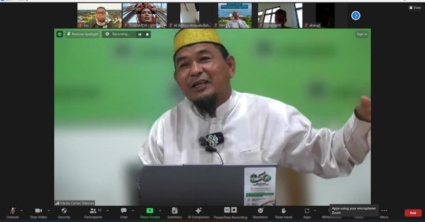 Diskusi Daring Kamisan DPW Hidayatullah DKI Jakarta edisi ke-39 bertajuk Silatnas, Apa Keuntungan Bagi Progresivitas Kader Kedepan dalam rangka menyambut Silatnas Hidayatullah (Silatnas) 2023