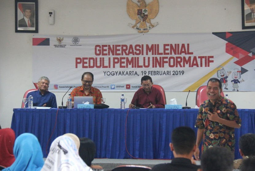 Diskusi Interaktif Generasi Milenial Peduli Pemilu Informatif di Ruang Persatuan Fakultas Filsafat Universitas Gadjah Mada (UGM).