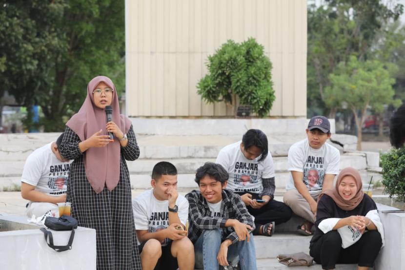 Diskusi kebangsaan di Taman Pancasila Indralaya, Kecamatan Indaralaya Utara, Kabupaten Ogan Ilir, Sumatra Selatan.