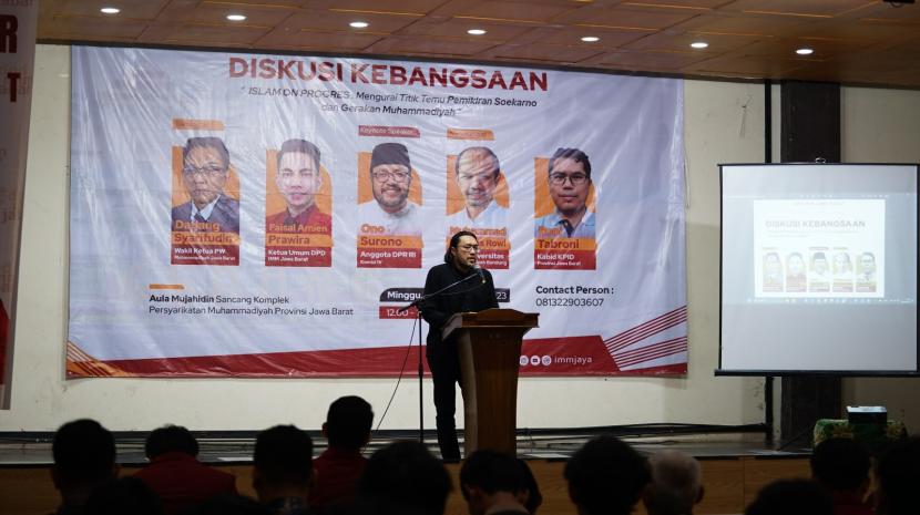 Diskusi kebangsaan yang dihelat Dewan Pimpinan Daerah (DPD) Ikatan Mahasiswa Muhammadiyah (IMM) Jawa Barat, Ahad (3/9/2023).