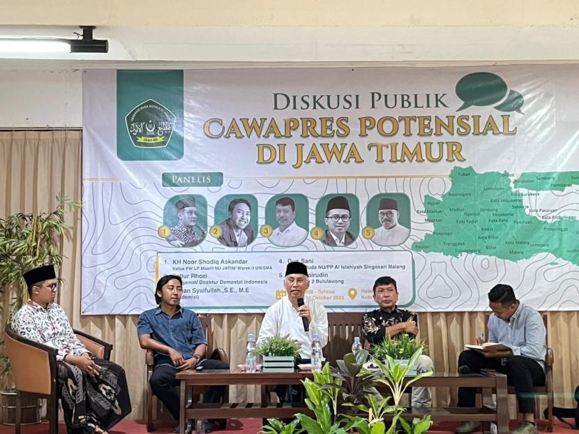 Diskusi Membaca Dukungan Pilpres di Jawa Timur. 