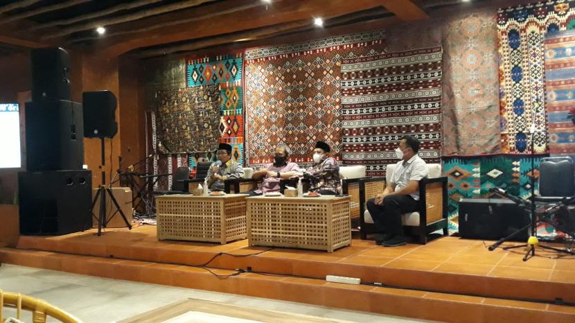 Diskusi Ngobrolin Pesantren dengan Media yang digelar Kementerian Agama di Jakarta Pusat, Kamis (3/2/2022). Kemenag Susun Regulasi Cegah Kekerasan Seksual di Lembaga Pendidikan Keagamaan
