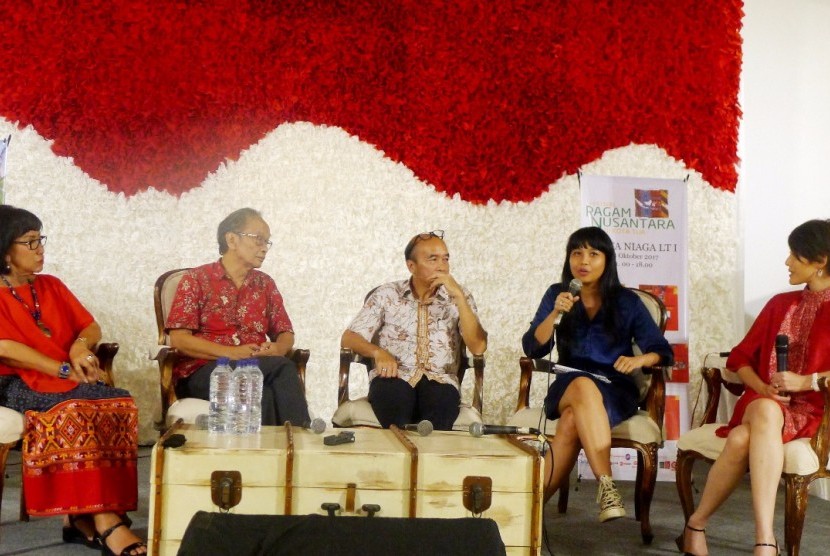 Diskusi pada puncak Festival Ragam Nusantara di Kota Tua, Ahad (9/10).