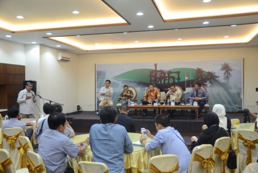 Diskusi Pansus Hak Angket KPK di Presroom, Rabu (3/8).
