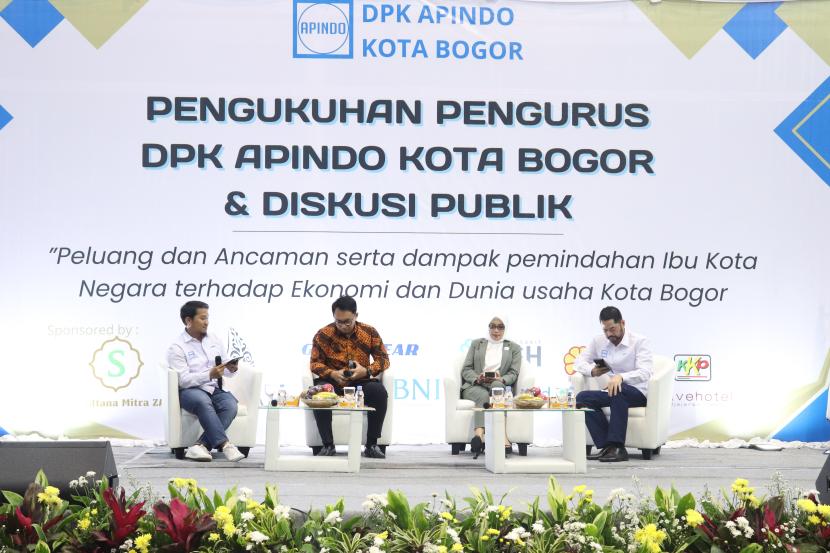 Diskusi publik yang diadakan APINDO Bogor yang mengusung tema Peluang dan Tantangan Serta Dampak Perpindahan Ibu Kota Negara Terhadap Ekonomi dan Dunia Usaha Kota Bogor.