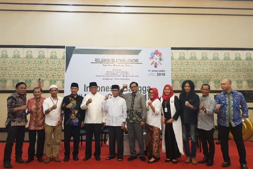 Diskusi tentang Indonesia Bangga 'Asian Games 2018' di Ballroom Hotel Grand Cempaka, Jumat (8/6) malam