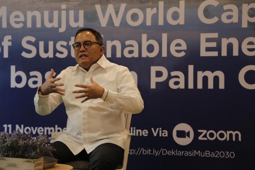 Diskusi virtual Musi Banyuasin 2030: Menuju World Capital of Sustainable Energy Based on Palm Oil hasil kolaborasi MarkPlus, Inc. dan Pemerintah Kabupaten Musi Banyuasin.