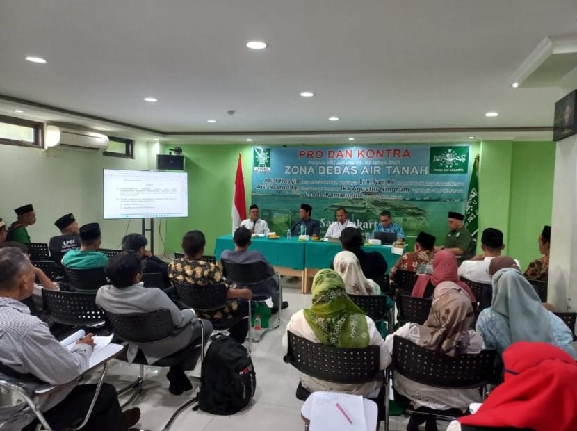 Diskusi yang diselenggarakan LPBI NU DKI Jakarta soal penggunaan air tanah.