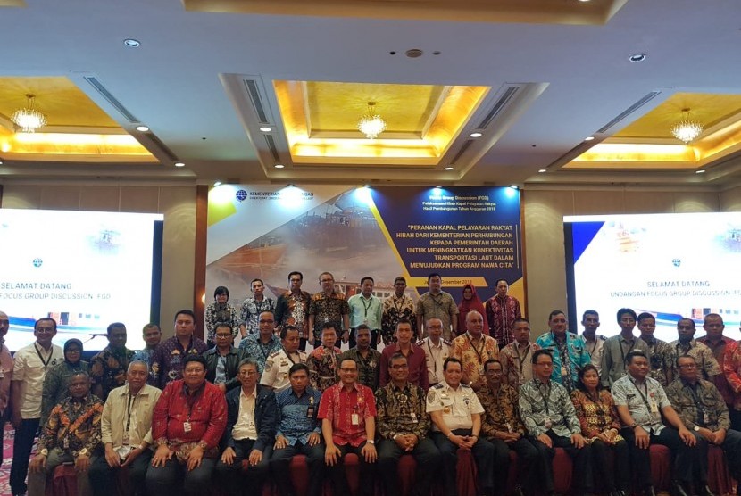 Ditjen Hubla membuka Focus Group Discussion (FGD) Hibah Kapal Angkutan Laut Pelayaran Rakyat Tahun 2018 di Hotel Redtop Jakarta, Senin (10/12).