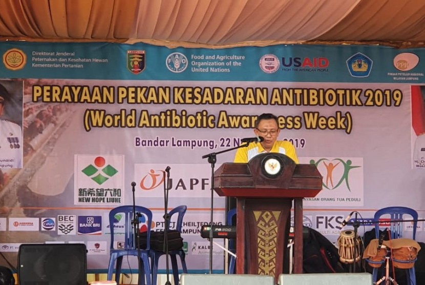 Ditjen PKH Kementan menggelar kampanye bijak dan cerdas menggunakan antibiotik di Lapangan KORPRI, Bandar Lampung, 22 November 2019.