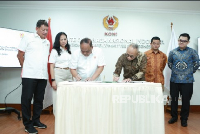 Djarum Foundation dan Komite Olahraga Nasional Indonesia (KONI) Pusat bersama PT Perada Swara Productions resmi melaksanakan penandatanganan perjanjian kerja sama di kantor KONI Pusat, Jakarta, Selasa (17/6/2025). 