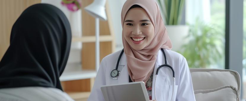 Dokter menerima pasien yang mengeluhkan penyakit kritis.