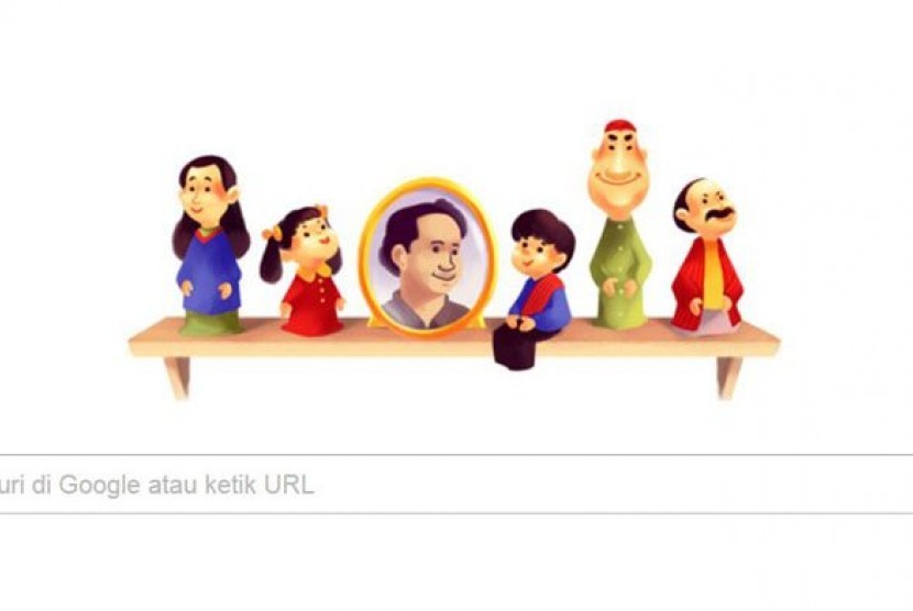 Doodke Google yang menampilkan tokoh Pak Raden dan profil karakter film Si Unyil lainnya 