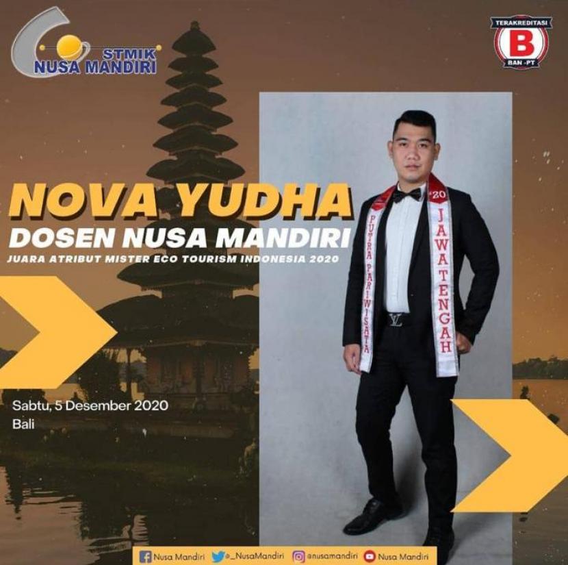 Dosen STMIK  Nusa Mandiri, Nova Yuda Andriansyah, berhasil masuk Top 8 Nasional MTI 2020.