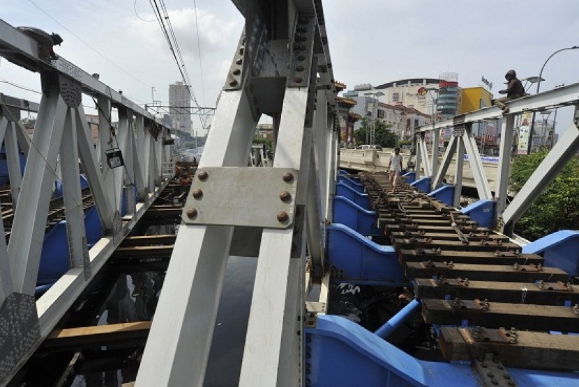 Pembangunan rel double track 