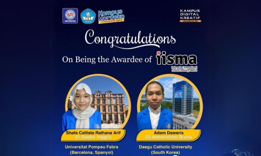 Dua mahasiswa Universitas BSI berhasil berhasil lolos dalam program IISMA (Indonesian International Student Mobility Awards) 2024.