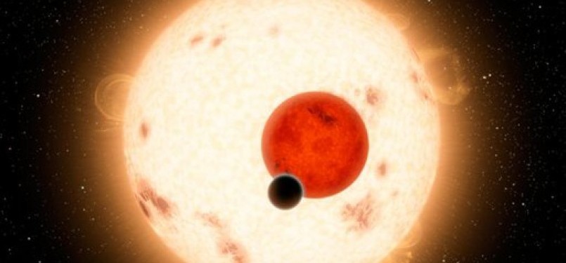 Dua matahari terbenam bersama di planet Kepler-16b. 