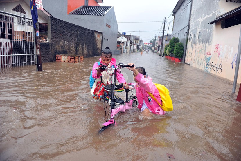 Banjir di Bekasi (ilustrasi) 