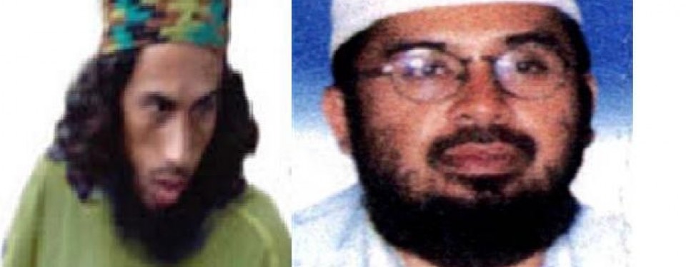 Dua pentolan teroris yang dicari-cari Amerika Serikat, Umar Patek (kiri) dan Hambali (kanan). 