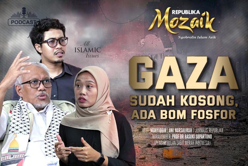 Dua podcaster Republika berbincang mengenai situasi di Gaza dan pengalaman Pendiri BSMI Basuki Supartono berada di Palestina.