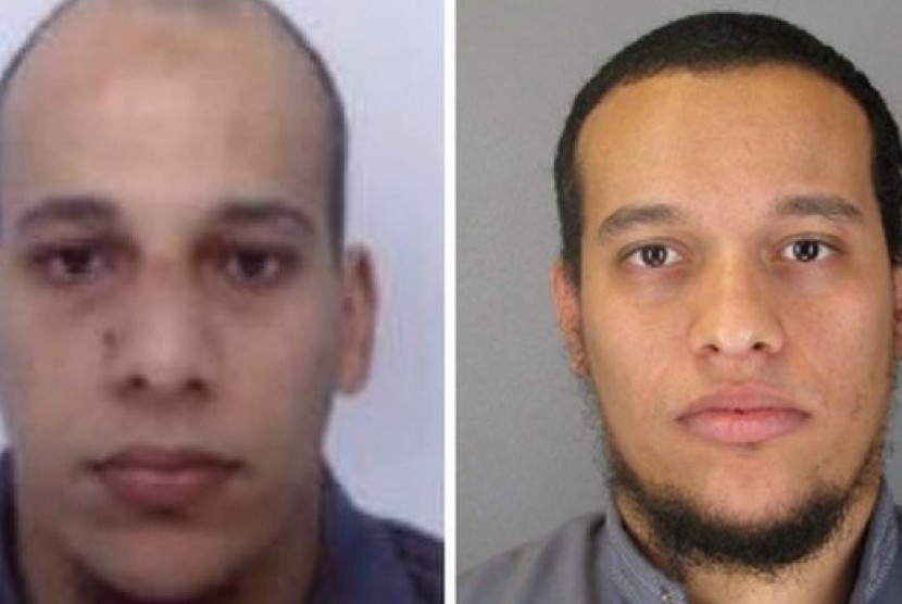 Dua wajah pelaku penyerangan majalah Charlie Hebdo.
