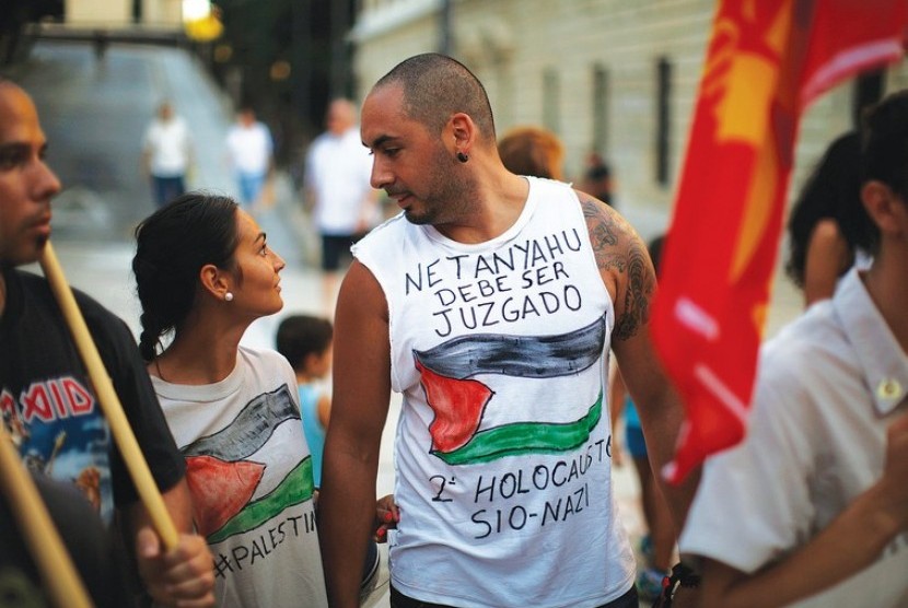 dukungan publik spanyol pada palestina