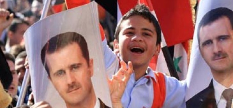 Dukungan rakyat Suriah kepada Presidennya Bashar Al Assad