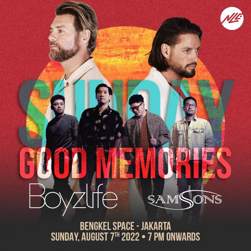 Duo grup asal Inggris Raya, Boyzlife (mantan personel Westlife, Brian McFadden dan mantan personel Boyzone, Keith Duffy) tampil di Bengkel Space, Jakarta pada 7 Agustus 2022. 