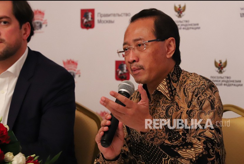 Duta Besar Republik Indonesia untuk Federasi Rusia merangkap Belarus Mohamad Wahid Supriyadi.