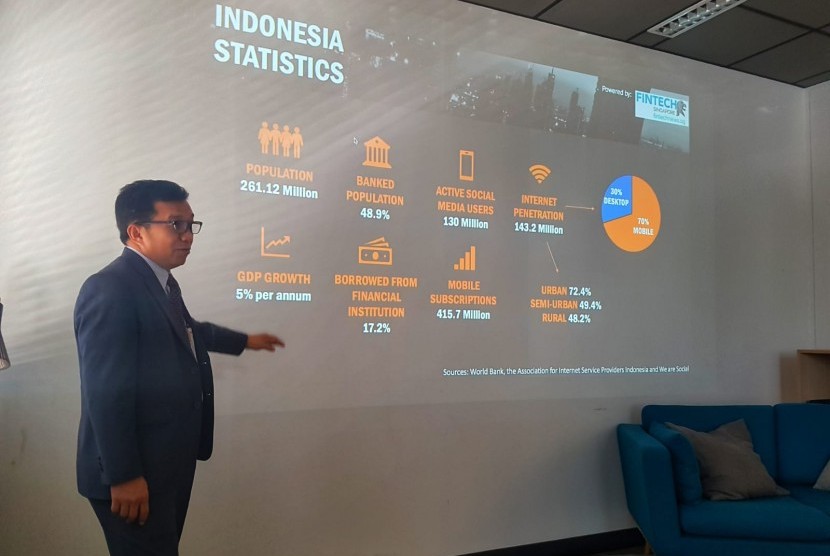 Duta Besar RI untuk Swiss dan Liechtenstein, Muliaman Hadad ketika membuka presentasi tentang perkembangan fintech Indonesia di hadapan para pengurus Crypto Valley Association.