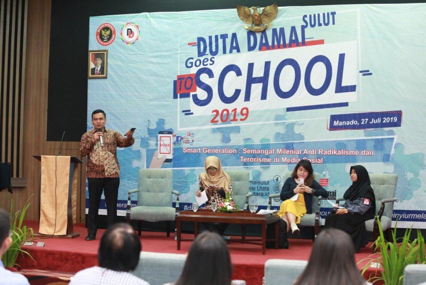 Duta Damai Goes to School di Manado, Sabtu (27/7).