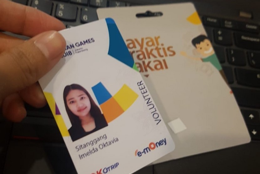 e-money yang sekaligus berfungsi sebagai kartu identitas relawan (Volunteer) Asian Games 2018. 