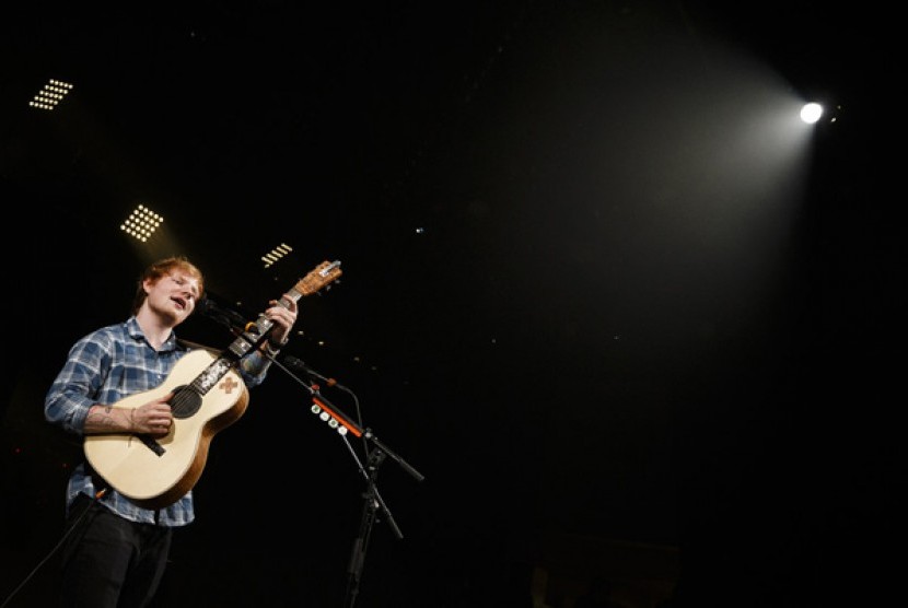 Ed Sheeran saat tampil di Montreux Jazz Festival, 