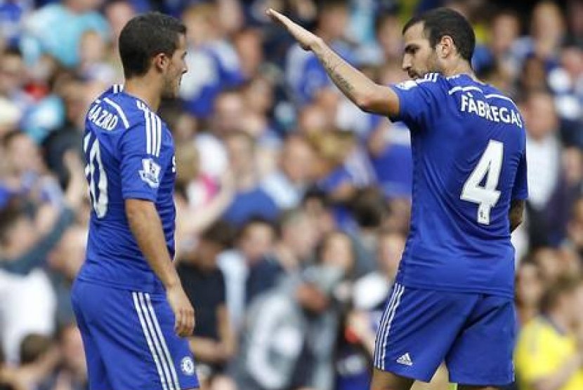 Eden Hazard dan Cesc Fabregas.