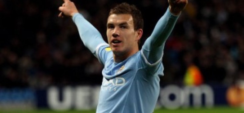 Penyerang Manchester City, Edin Dzeko masuk dalam skuat Timnas Bosnia.