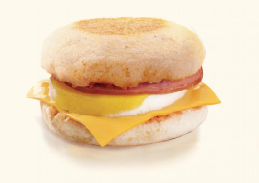 Egg muffin, salah satu menu sarapan populer di McDonalds.