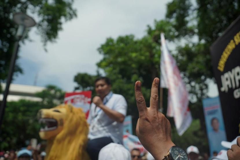 Eks politikus PDIP Maruarar Sirait alias Bang Ara memutuskan menjadi kader Partai Gerindra di Senayan, Jakarta Pusat, Sabtu (10/2/2024).