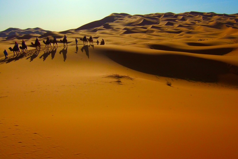 Eksotisme gurun di Maroko.