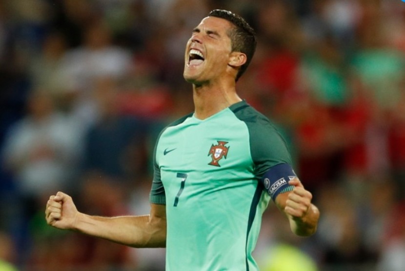 Ekspresi Cristiano Ronaldo usai Portugal memastikan tiket ke final Piala Eropa 2016