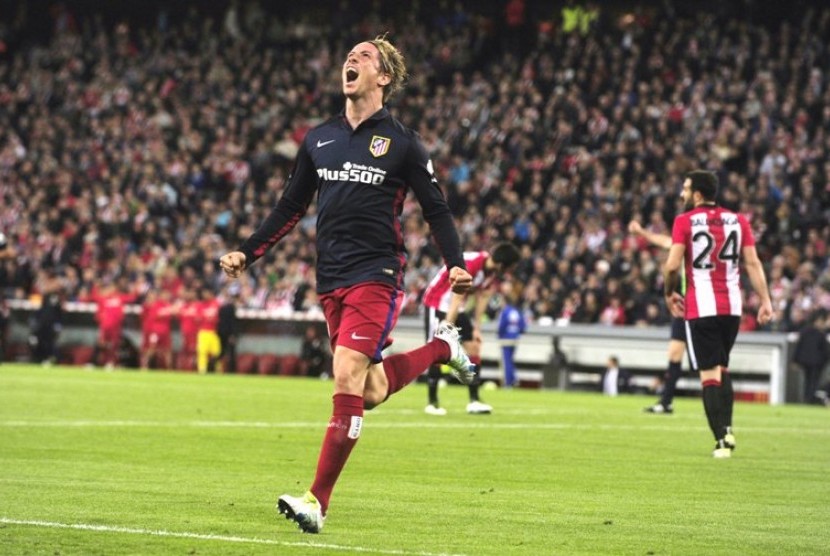 Penyerang Atletico Madrid Fernando Torres 