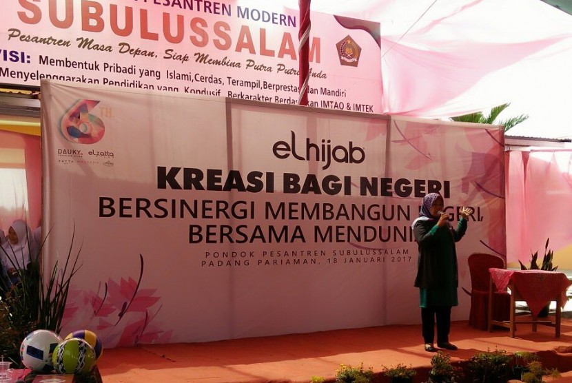 Elhijab mendukung penuh pengembangan Pondok Pesantren Subulussalam, Kecamatan 2x11 Enam Lingkung, Kabupaten Padang Pariaman, Sumatera Barat (Sumbar). Rabu (18/1)